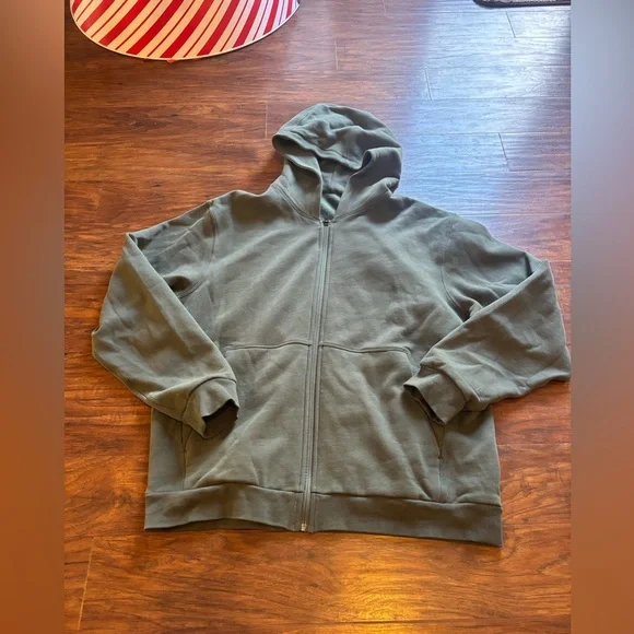 Lululemon Steady State Fleece Lined Full Zip Hoodie Green Size Large